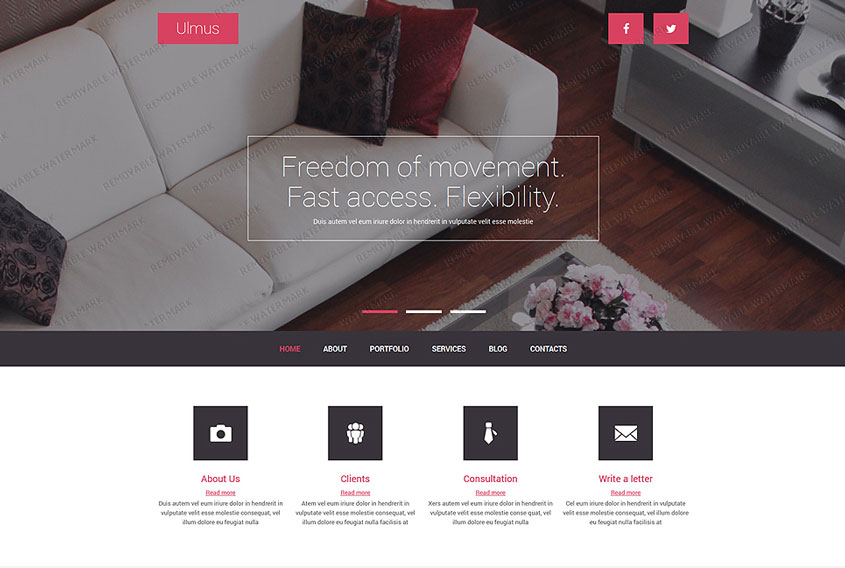 Interior & Furniture Free Joomla Template